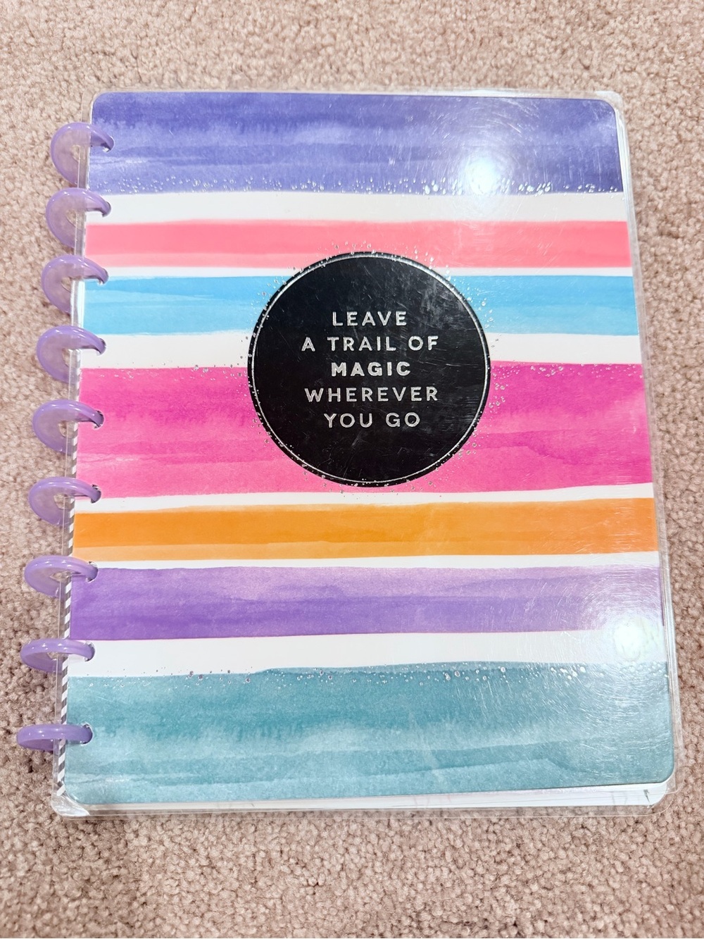 Happy Planner BIG Wellness Health Planner Bundle Stickers Purple Discs